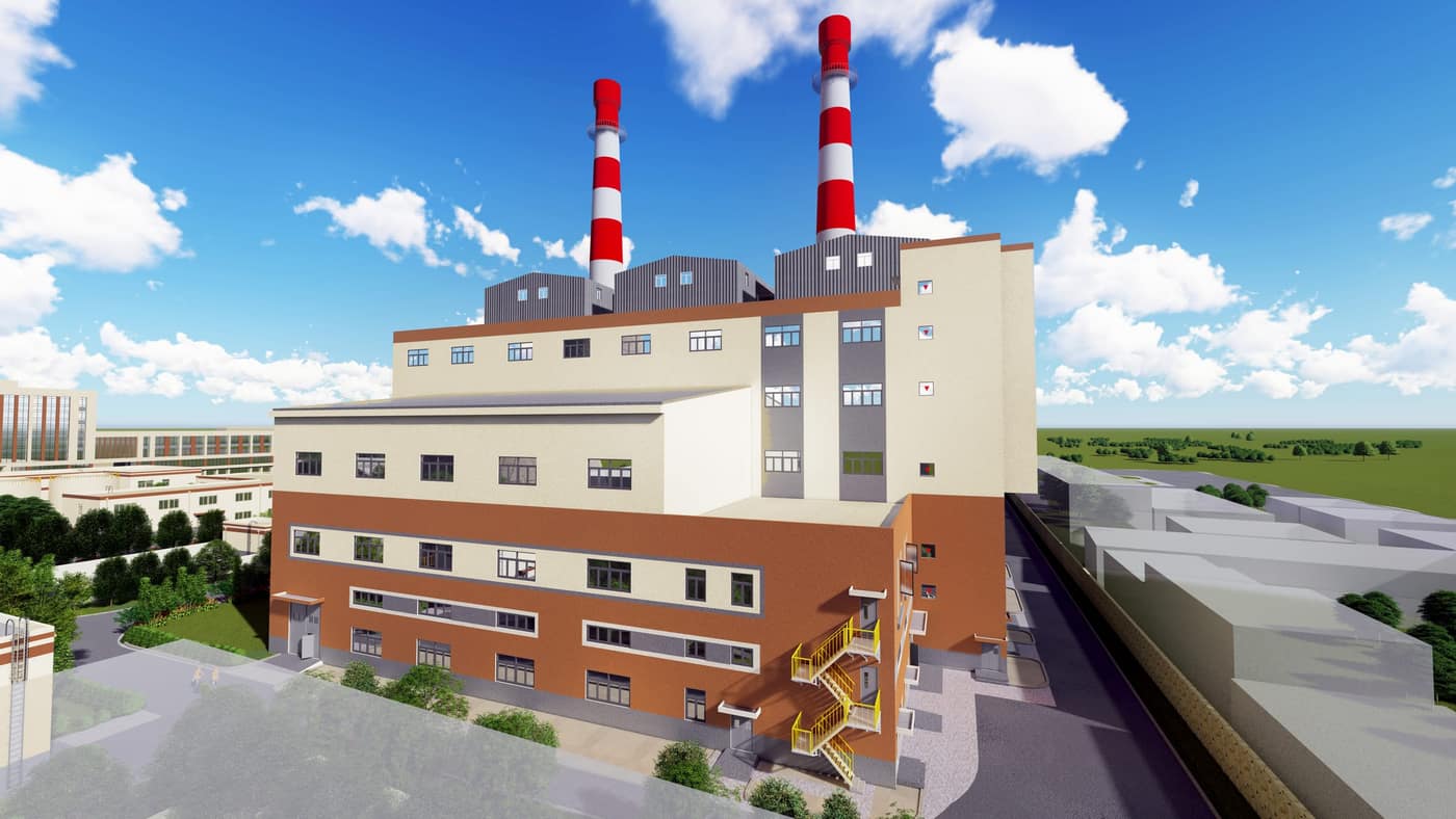 Main-plant design rendering